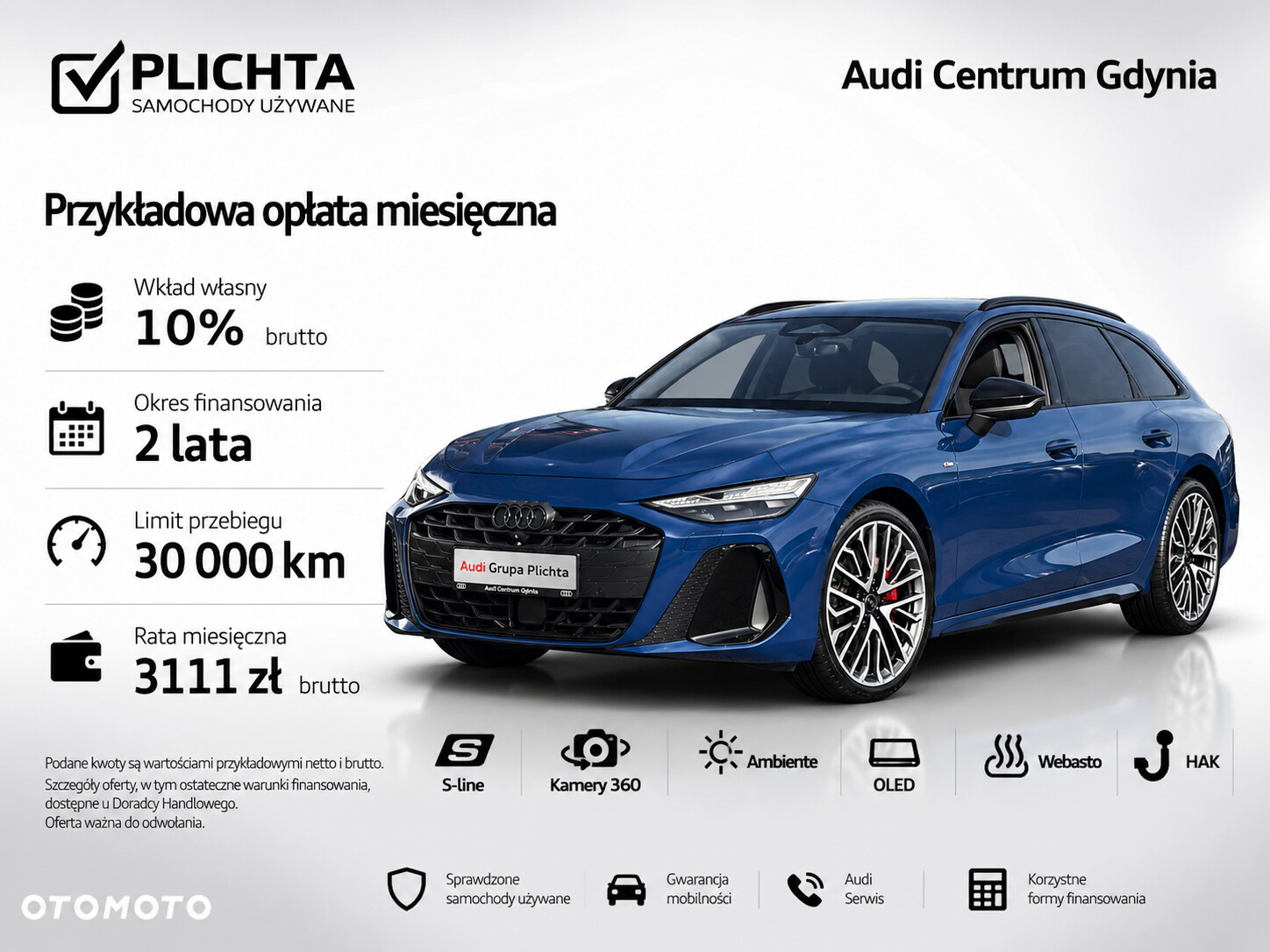 S-line, Oś Skrętna, Matrix LED, HAK, Wentylowane Fotele, Kamera 360° S-line, Oś Skrętna, Matrix LED, HAK, Wentylowane Fotele, Kamera 360°